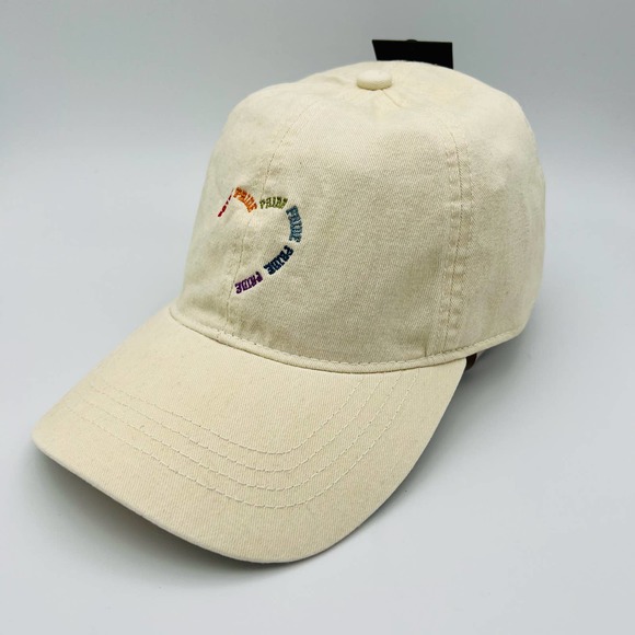 David & Young Unisex Pride Embroidered Baseball Cap One Size Rainbow Heart NWT - Picture 1 of 10